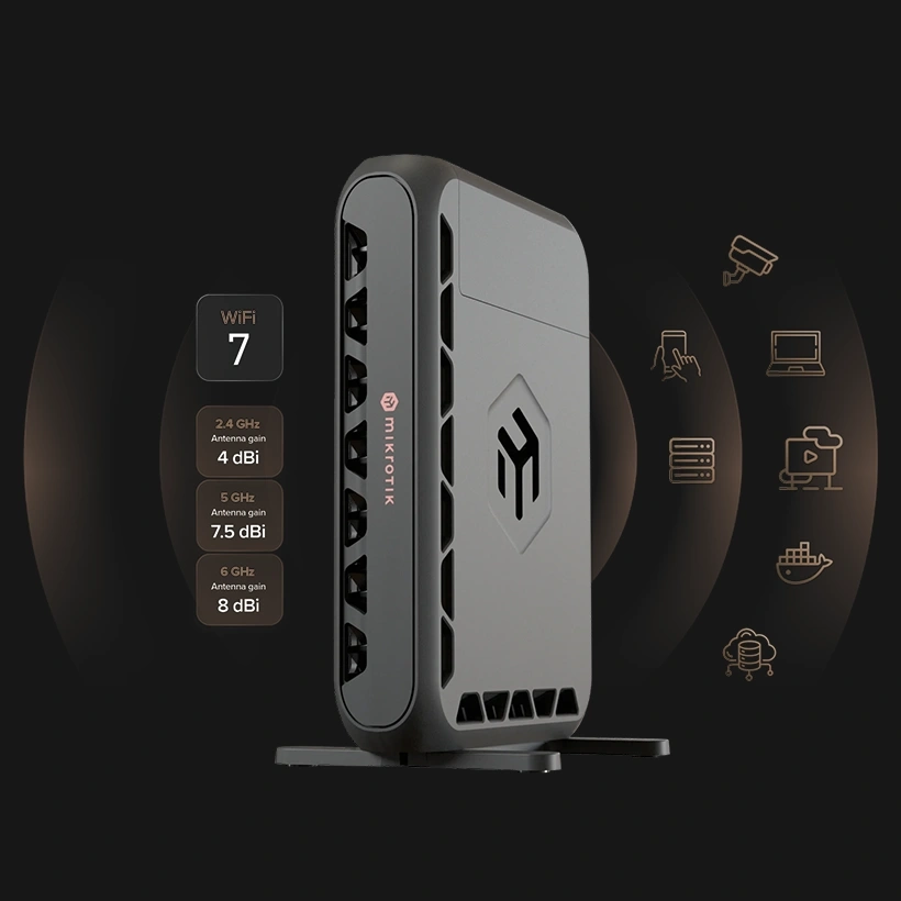 Mikrotik představil svůj první Wi-Fi 7 router s pěticí 2.5G portů.